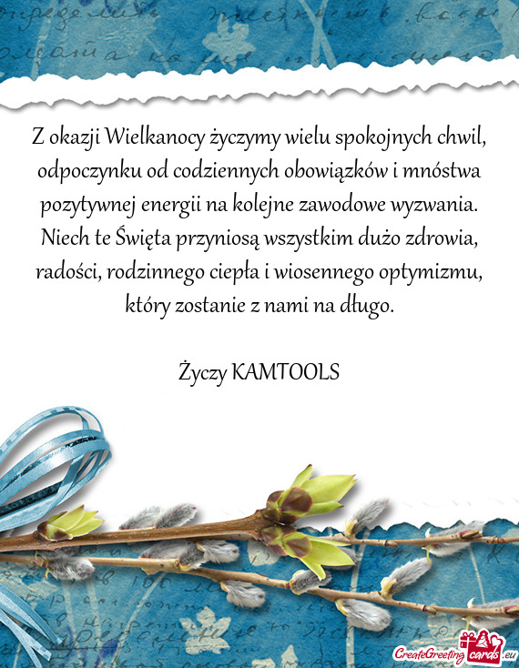 Z okazji Wielkanocy życzymy wielu spokojnych chwil, odpoczynku od codziennych obowiązków i mnóst