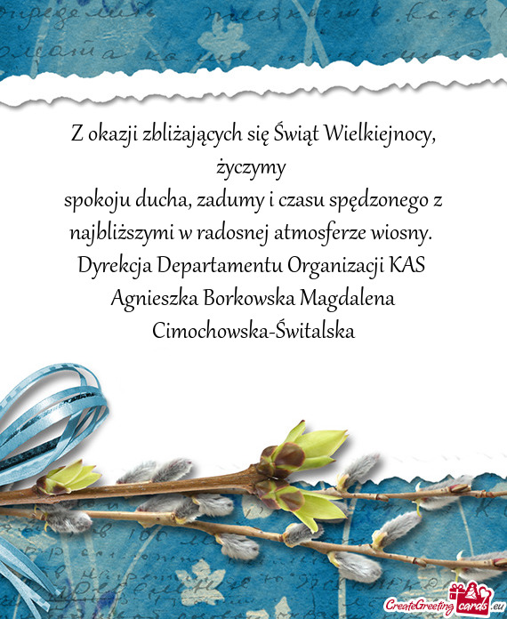 Z okazji zbliżających się Świąt Wielkiejnocy