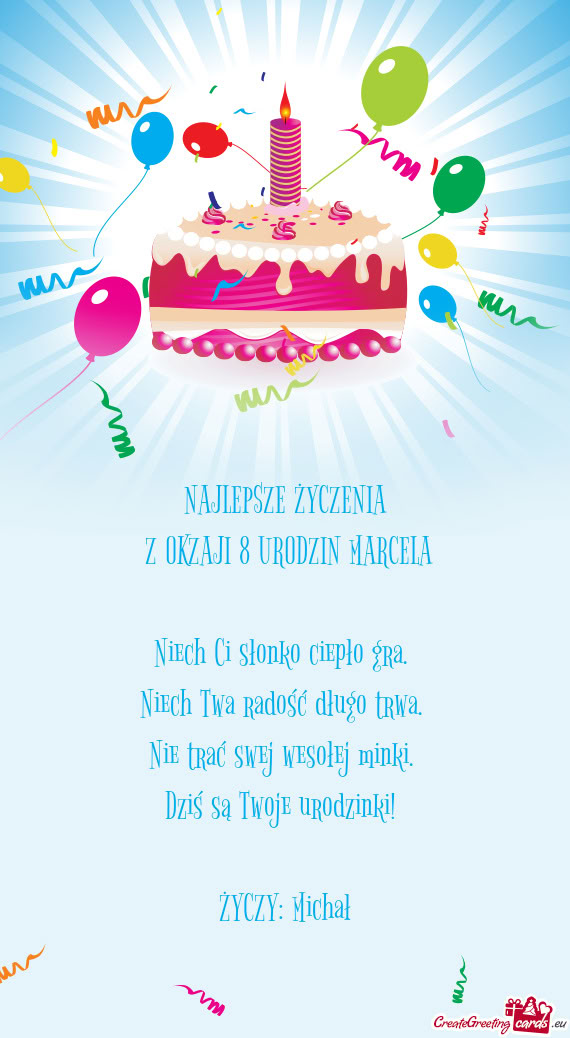 Z OKZAJI 8 URODZIN MARCELA