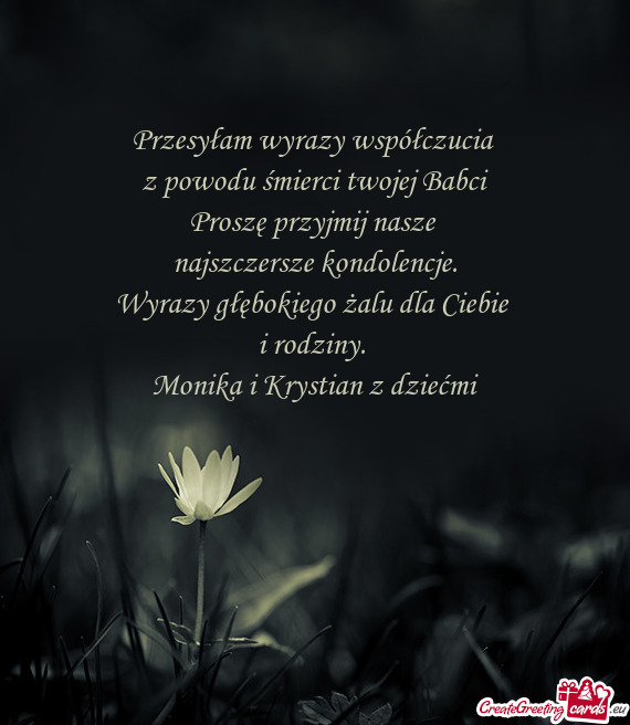 Z powodu śmierci twojej Babci