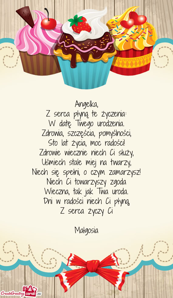 Z serca Ci Małgosia