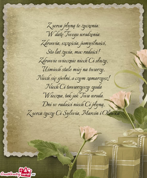 Z serca Ci Sylwia, Marcin i Oliwka