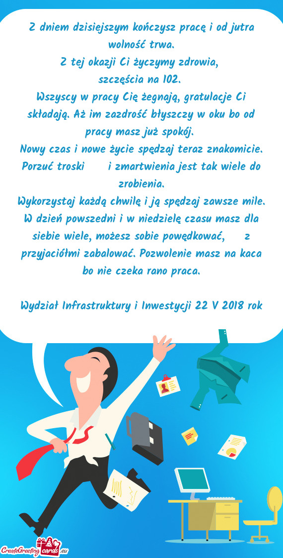 Z tej okazji Ci życzymy zdrowia