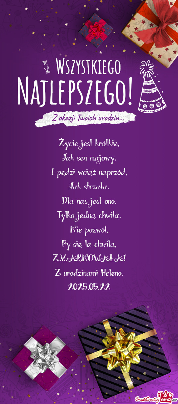 Z urodzinami Heleno