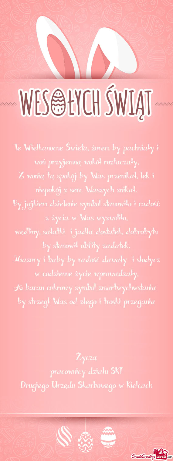 Z wonią tą spokój by Was przenikał, lęk i niepokój z serc Waszych znikał