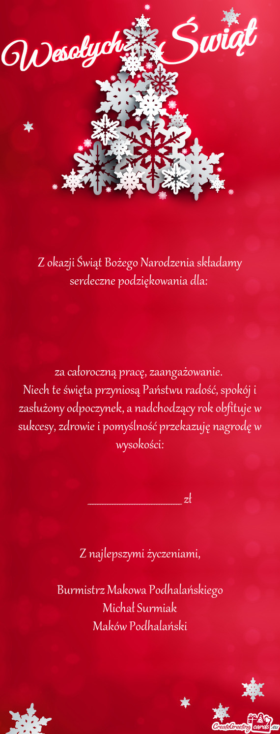 Za całoroczną pracę, zaangażowanie