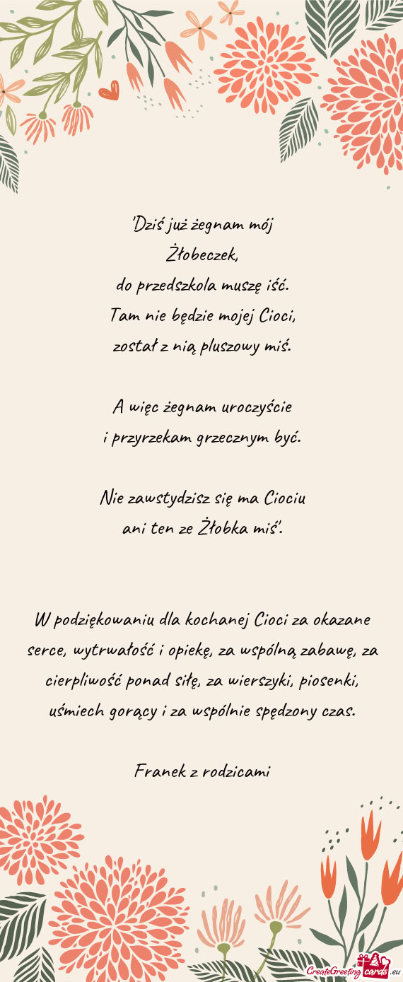 Za cierpliwość ponad siłę