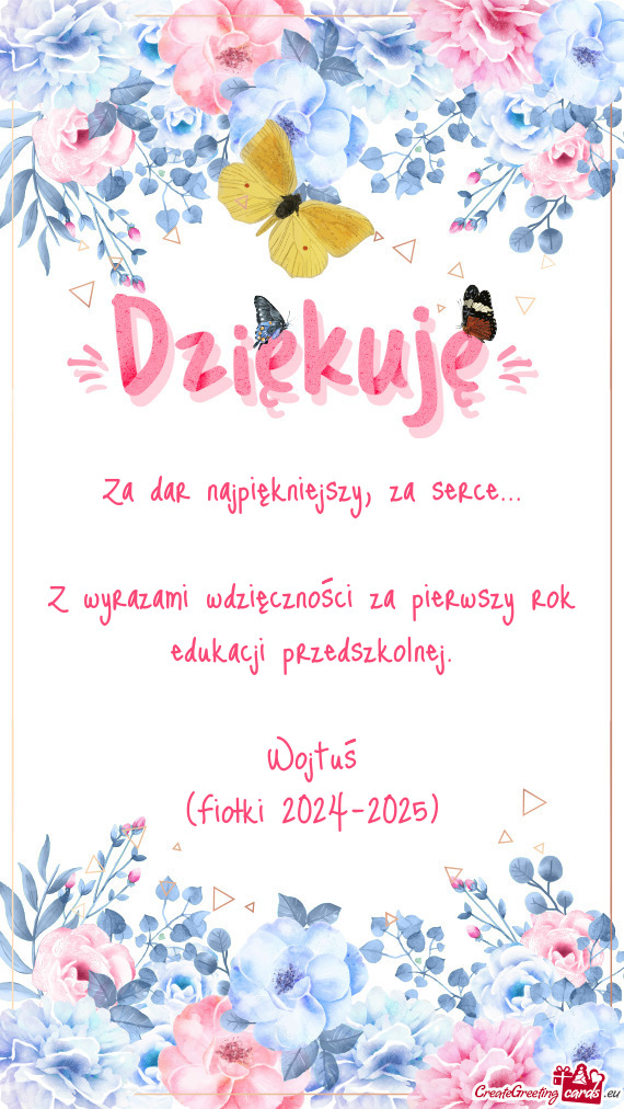 Za dar najpiękniejszy, za serce