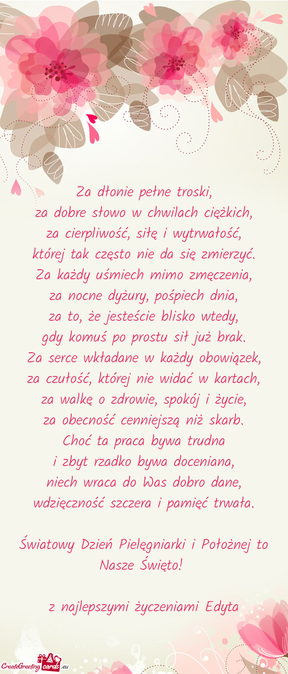 Za dłonie pełne troski