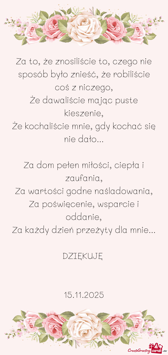 Za dom pełen miłości, ciepła i zaufania
