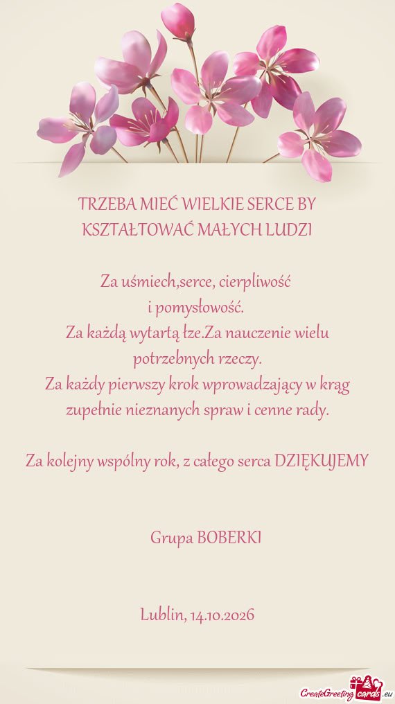 Za kolejny wspólny rok, z całego serca DZIĘKUJEMY