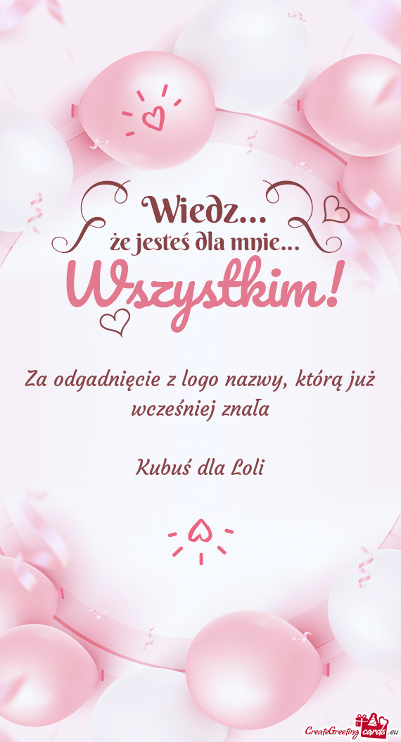 Za odgadnięcie z logo nazwy, którą już wcześniej znała