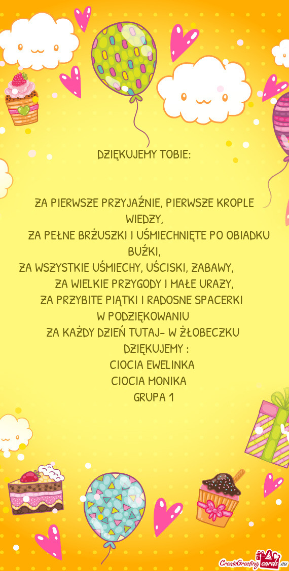 ZA PEŁNE BRŻUSZKI I UŚMIECHNIĘTE PO OBIADKU BUŹKI