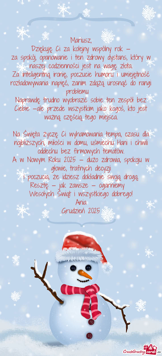 Za spokój, opanowanie i ten zdrowy dystans, który w naszej codzienności jest na wagę złota