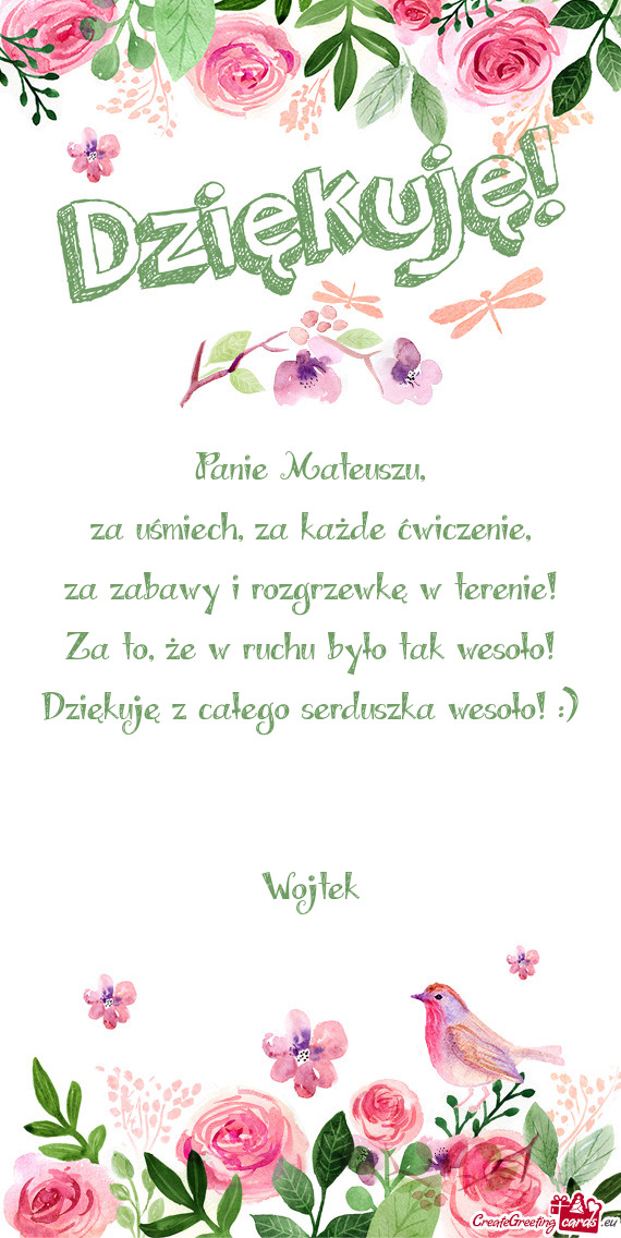 Za uśmiech, za każde ćwiczenie