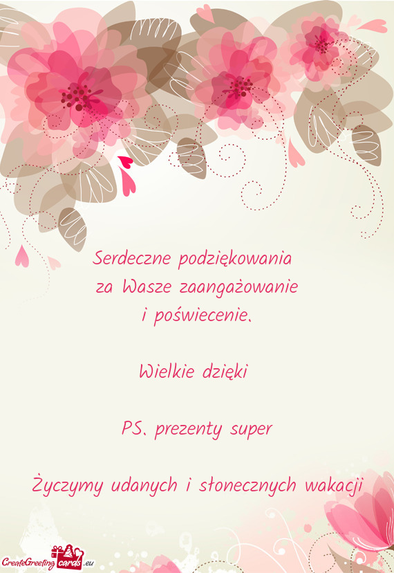 Za Wasze zaangażowanie