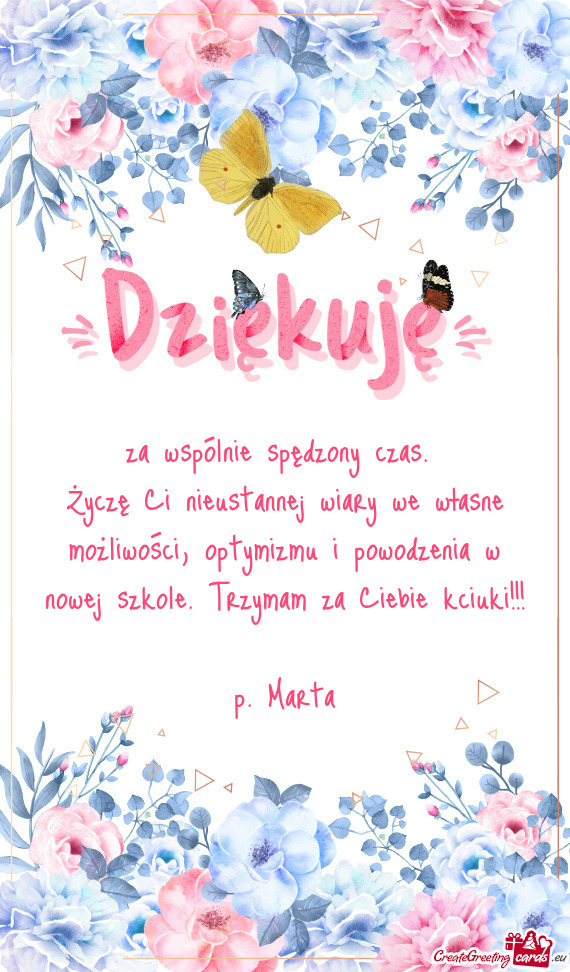 Za wspólnie spędzony czas