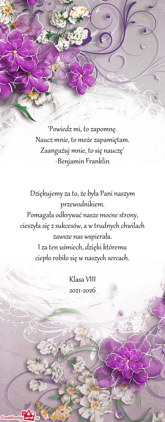 Zaangażuj mnie, to się nauczę"