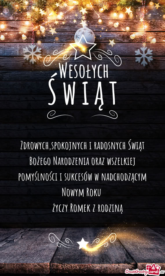 Zącym Nowym Roku  Romek z rodziną