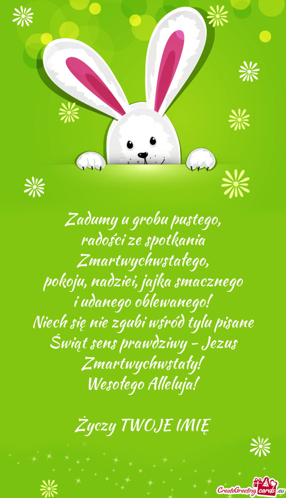 Zadumy u grobu pustego,  radości ze spotkania Zmartwychwstałego,  pokoju,