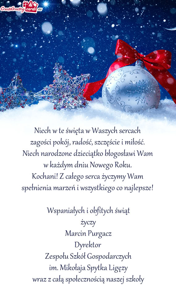 Zagości pokój, radość, szczęście i miłość