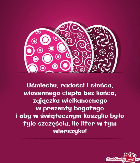 Zajączka wielkanocnego w prezenty bogatego i aby w świątecznym koszyku było tyle szczęści