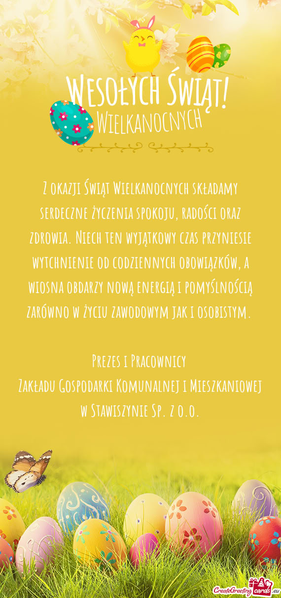 Zakładu Gospodarki Komunalnej i Mieszkaniowej w Stawiszynie Sp. z o.o