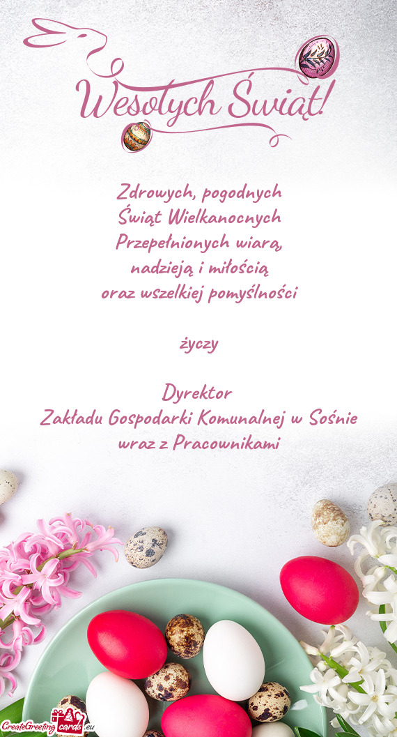 Zakładu Gospodarki Komunalnej w Sośnie wraz z Pracownikami