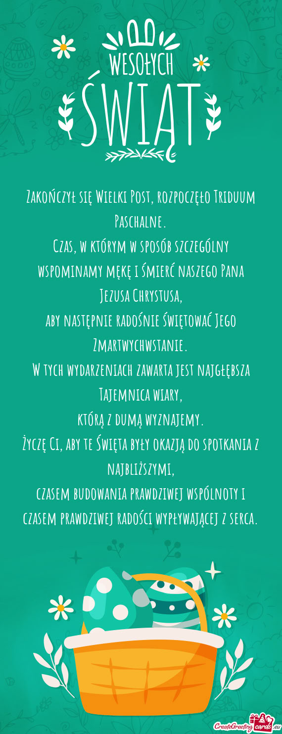 Zakończył się Wielki Post, rozpoczęło Triduum Paschalne