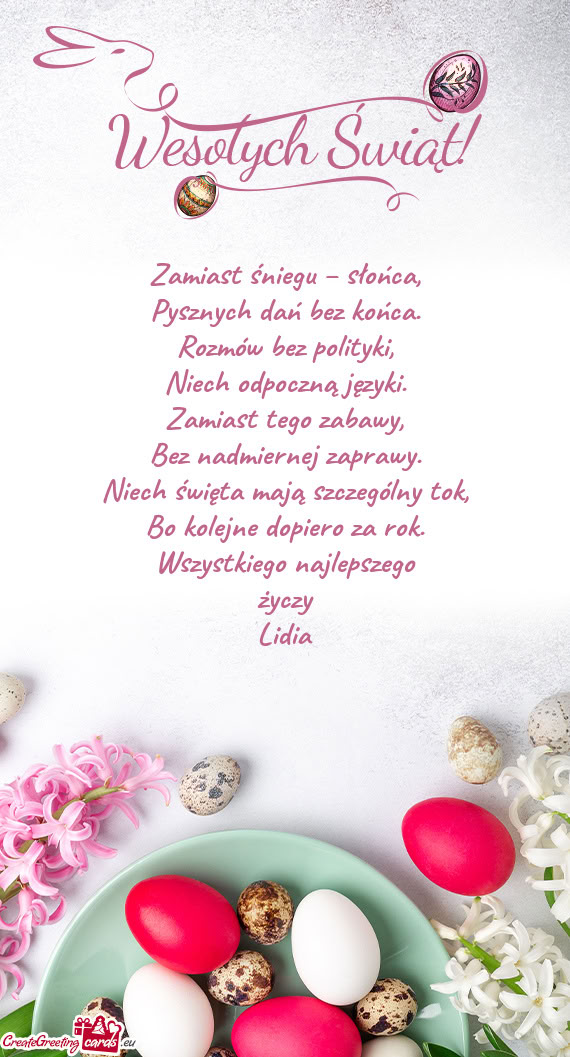 Zamiast śniegu – słońca