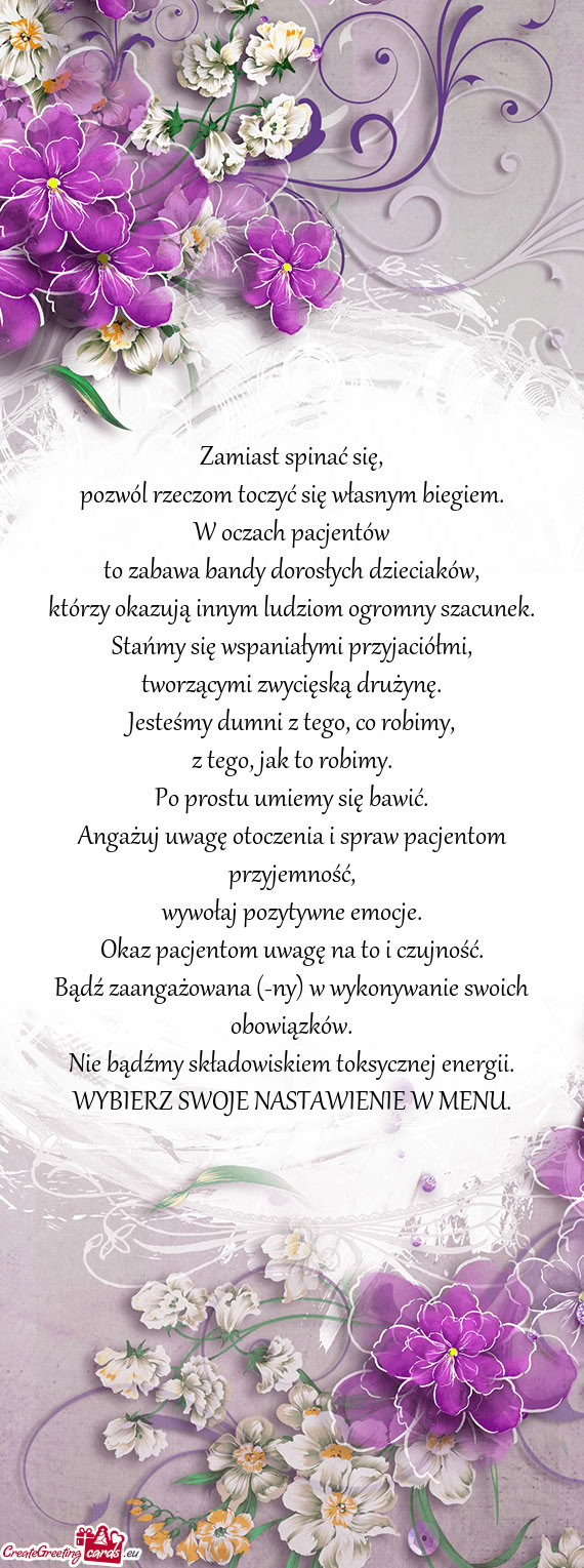 Zamiast spinać się