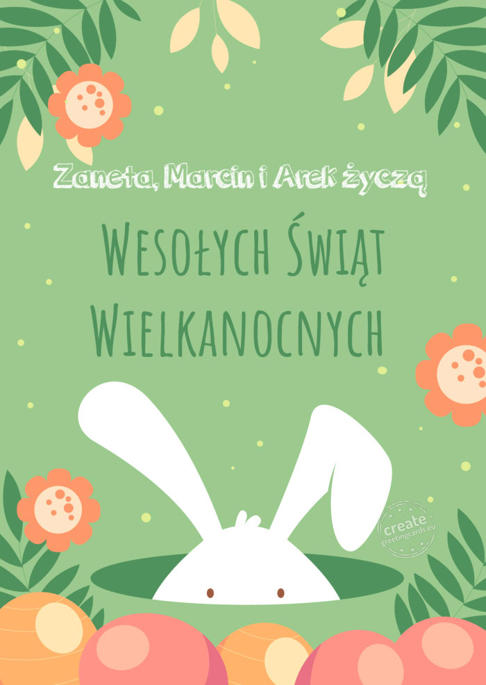 Żaneta, Marcin i Arek życzą