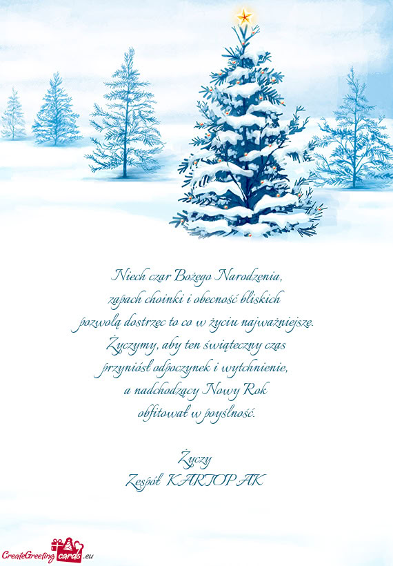 Zapach choinki i obecność bliskich