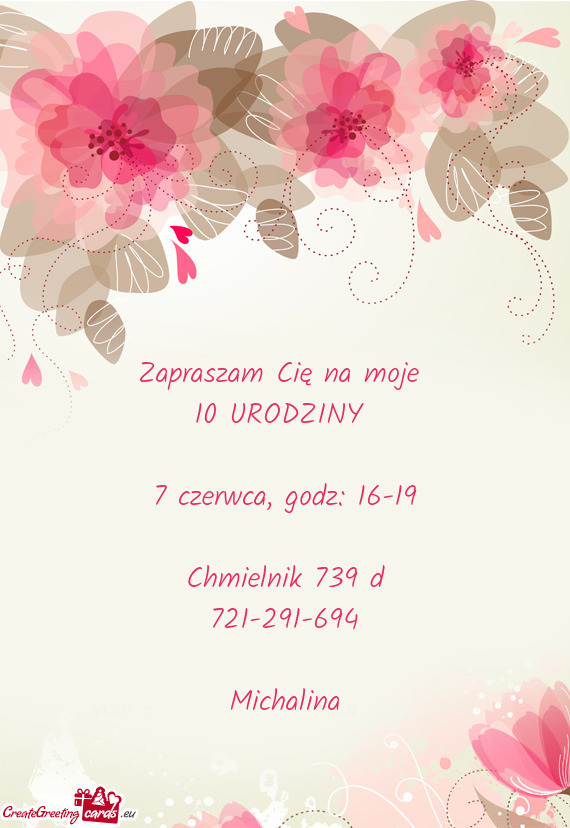 Zapraszam Cię na moje