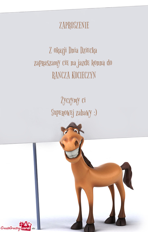 Zapraszamy cię na jazdę konną do