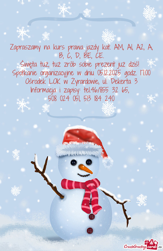 Zapraszamy na kurs prawa jazdy kat. AM, A1, A2, A, B, C, D, BE, CE