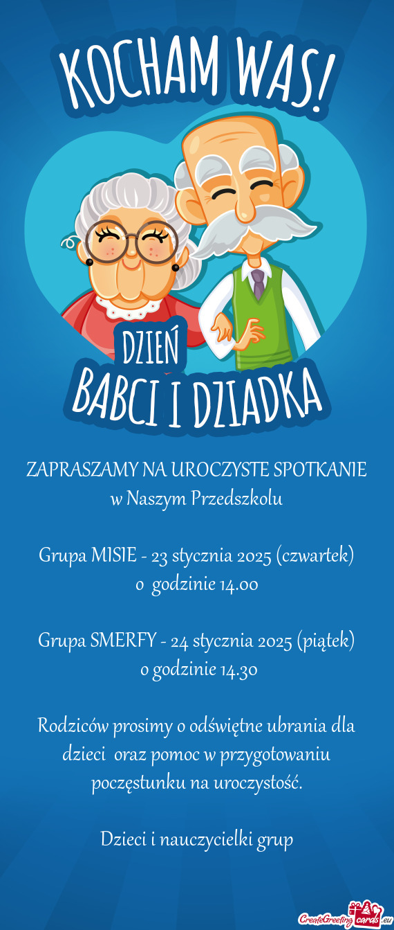 ZAPRASZAMY NA UROCZYSTE SPOTKANIE w Naszym Przedszkolu