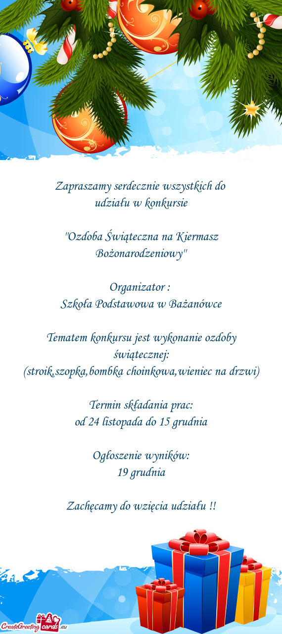 Zapraszamy serdecznie wszystkich do