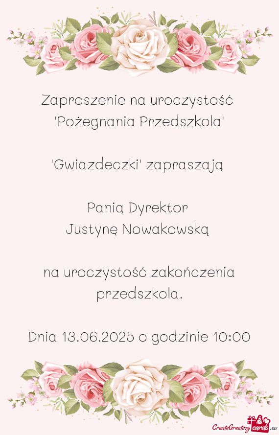 Zaproszenie na uroczystość