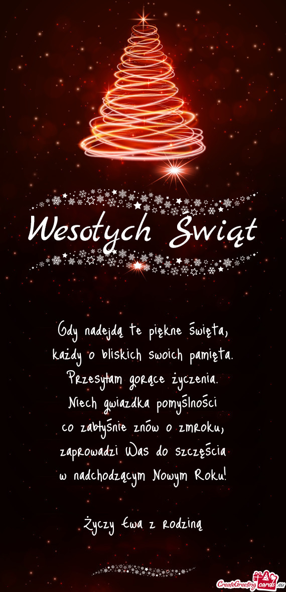 Zaprowadzi Was do szczęścia w nadchodzącym Nowym Roku! Ewa z rodziną