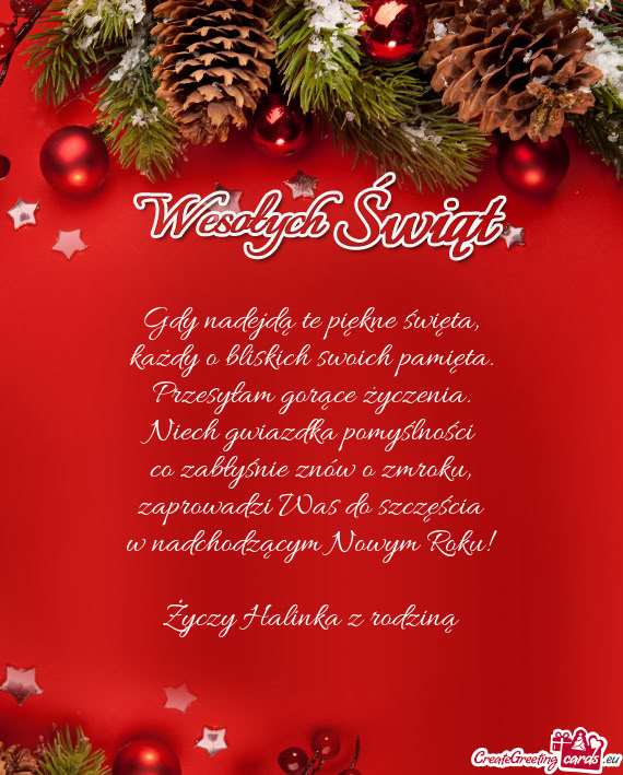 Zaprowadzi Was do szczęścia w nadchodzącym Nowym Roku! Halinka z rodziną