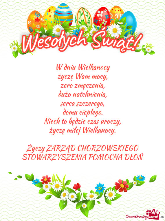 ZARZĄD CHORZOWSKIEGO STOWARZYSZENIA POMOCNA DŁOŃ