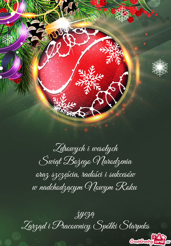 Zarząd i Pracownicy Spółki Starpeks