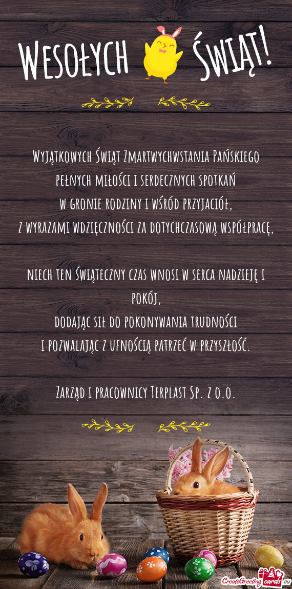 Zarząd i pracownicy Terplast Sp. z o.o