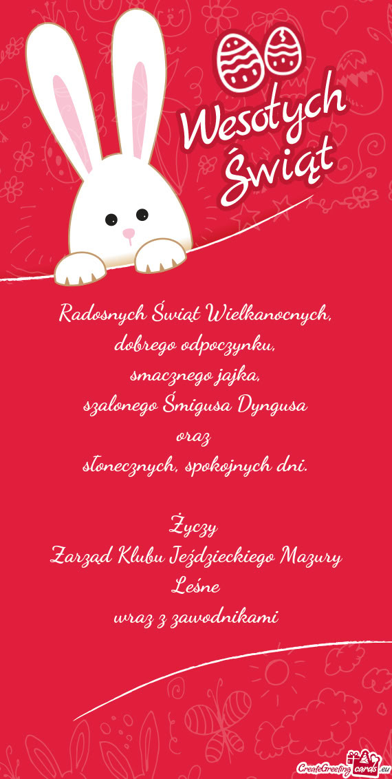 Zarząd Klubu Jeździeckiego Mazury Leśne wraz z zawodnikami