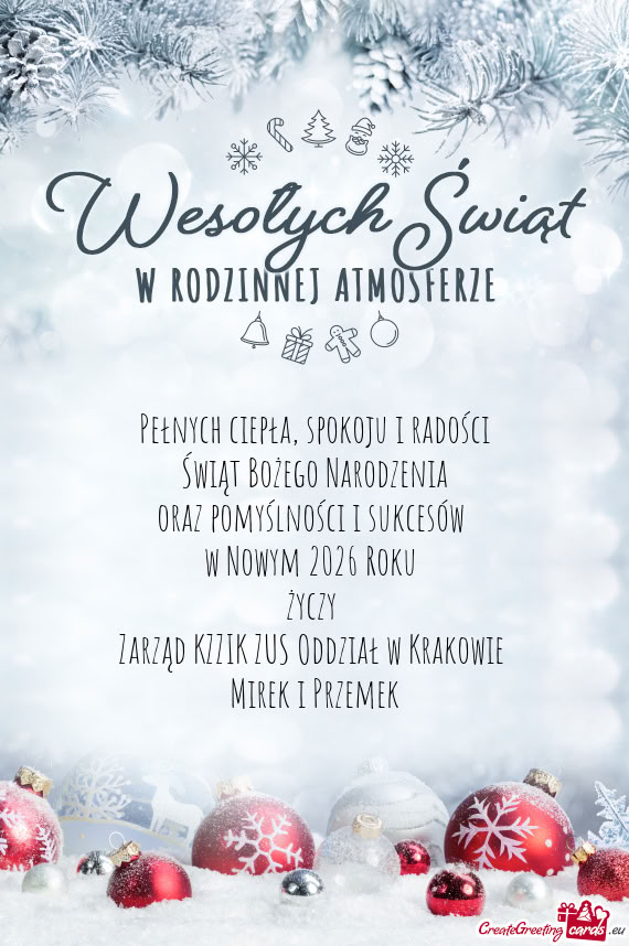 Zarząd KZZIK ZUS Oddział w Krakowie Mirek i Przemek