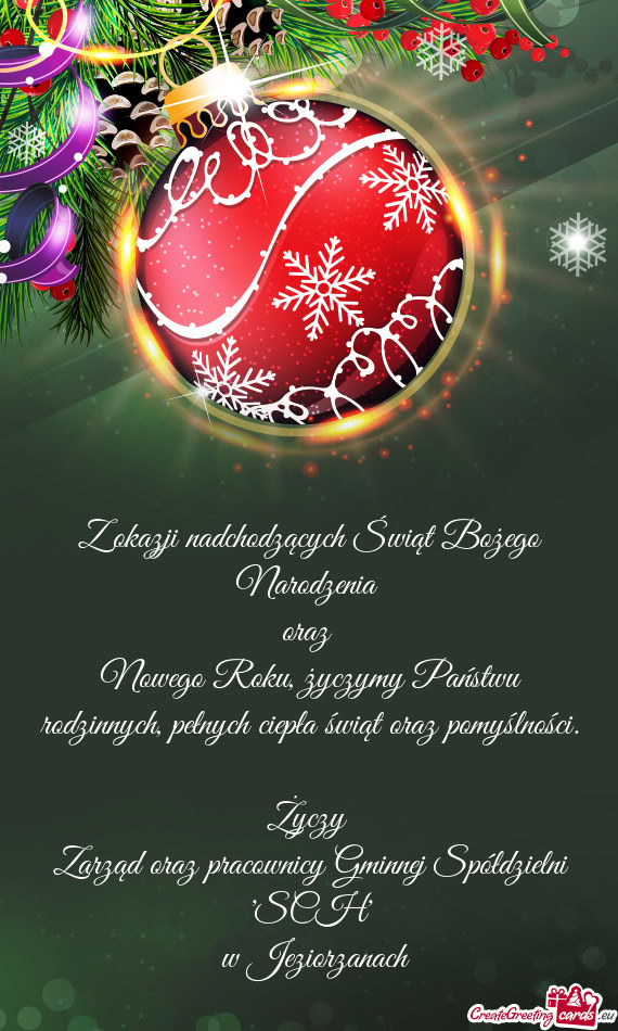 Zarząd oraz pracownicy Gminnej Spółdzielni "SCH"