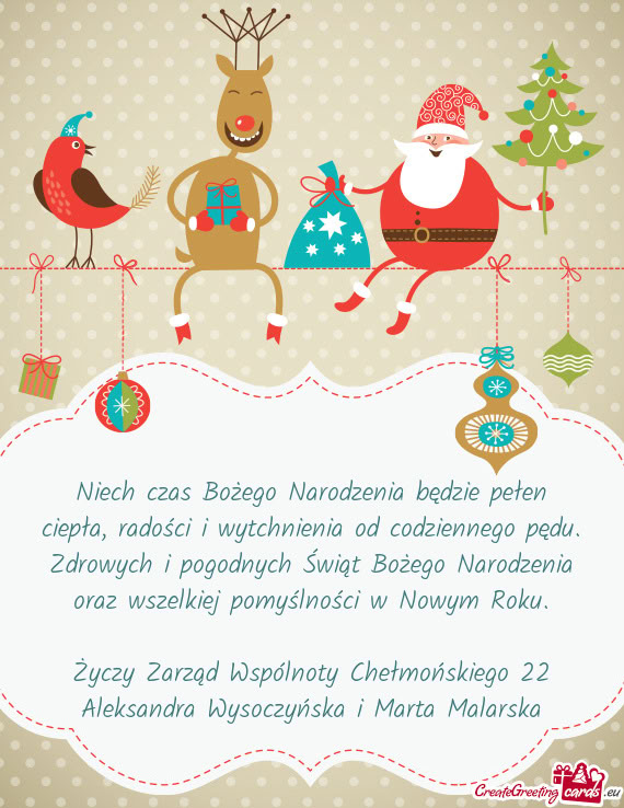 Zarząd Wspólnoty Chełmońskiego 22