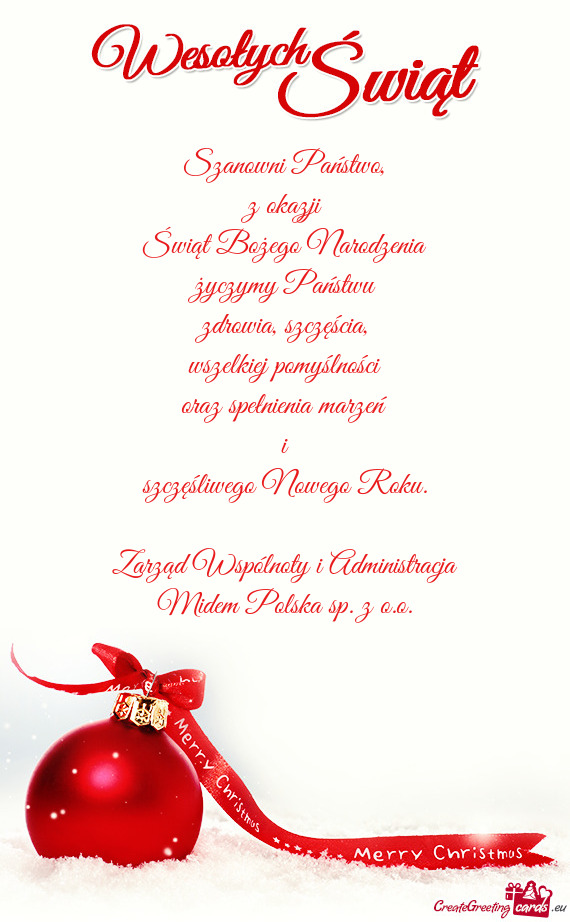 Zarząd Wspólnoty i Administracja Midem Polska sp