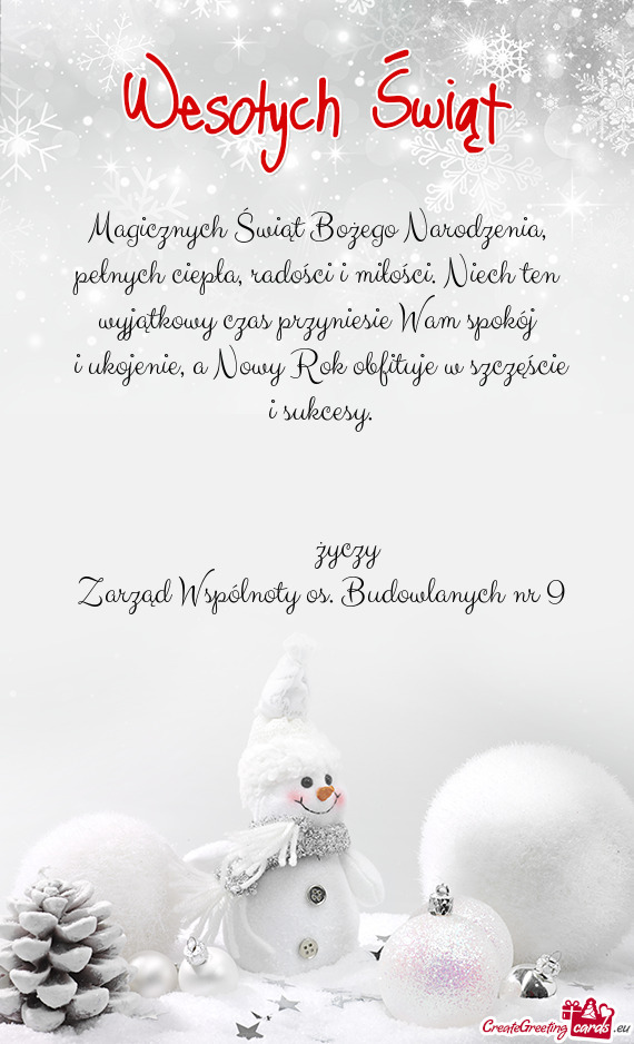 Zarząd Wspólnoty os. Budowlanych nr 9